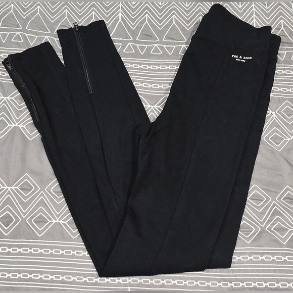 rag & bone Pants - Rag & Bone High Waisted Leggings With Zipper Ankle Detail Size Small